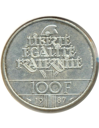 FRANCE 100 FRANCS LAFAYETTE 1987 TTB+ (G902)