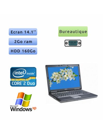 Dell Latitude D630 - Windows XP - C2D 2Go 160Go - 14.1 - Port Serie - Ordinateur Portable PC