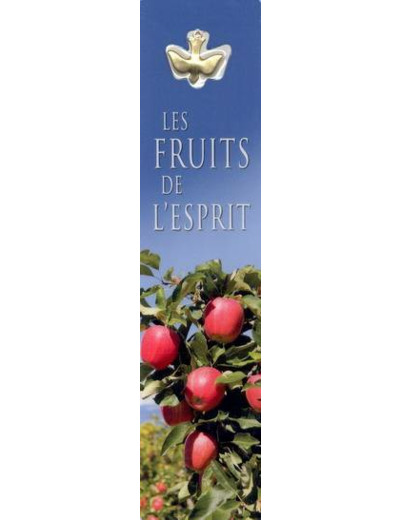 Signet plastifié avec médaille sous sachet-LES FRUITS DE L'ESPRIT