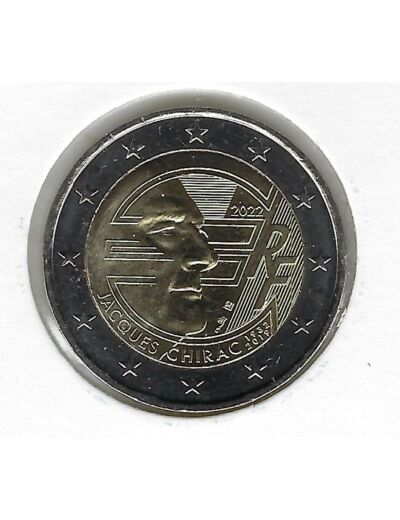 FRANCE 2022 2 EURO COMMEMORATIVE JACQUES CHIRAC SUP