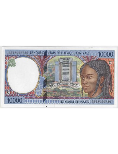 BANQUE DES ETATS DE L'AFRIQUE CENTRALE CONGO 10000 FRANCS 1995 NEUF P.105 Cb