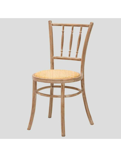 Chaise Lucie bois clair 42x40x89cm