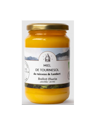 Miel de Tournesol bio du ruisseau de Lambert 480g