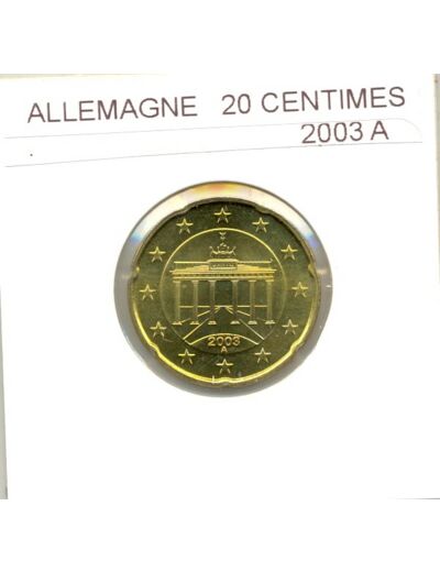 Allemagne 2003 A  20 CENTIMES SUP