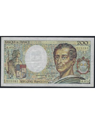 FRANCE 200 FRANCS MONTESQUIEU 1989 H.073 TTB+