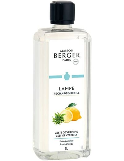 Parfum ZESTE DE VERVEINE - 1 litre - Recharge de parfum pour Lampe Berger