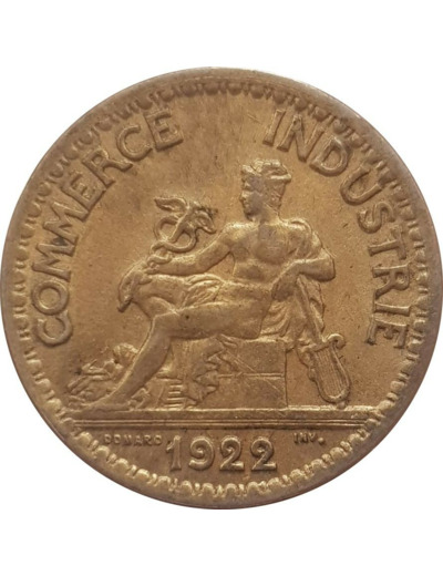 FRANCE 50 CENTIMES DOMARD 1922 TTB+