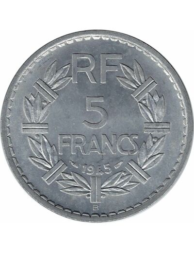 FRANCE 5 FRANCS LAVRILLIER Aluminium 1945 B TTB+ N2
