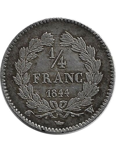 FRANCE 1/4 FRANC LOUIS PHILIPPE 1844 W (Lille) SUP-