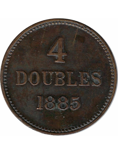 GUERNESEY 4 DOUBLES 1885 H TTB