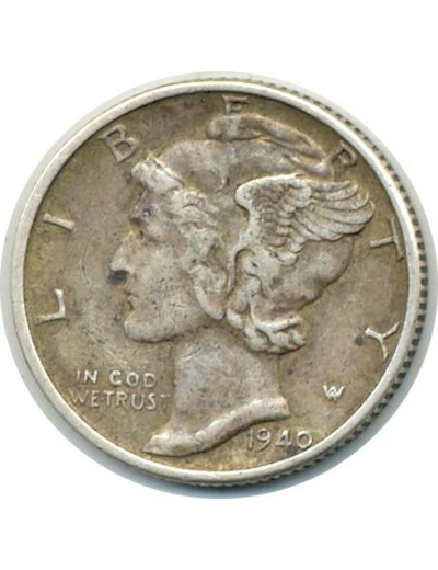 AMERIQUE (U.S.A) 1 DIME 1940 TTB (W140)