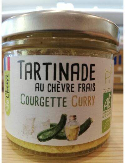 Tartinade chèvre courgette curry