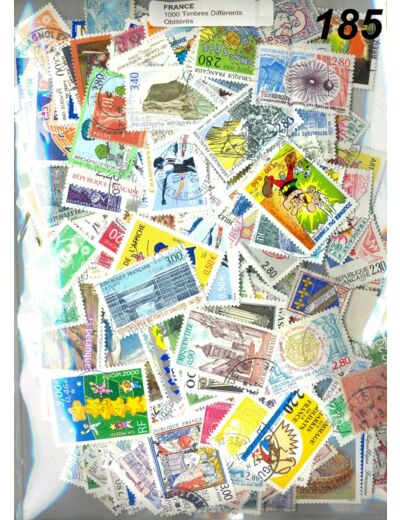 1000 TIMBRES FRANCE DIFFERENTS OBLITERES *185