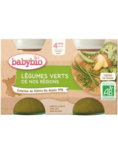 Legumes verts pot 2x130g Babybio