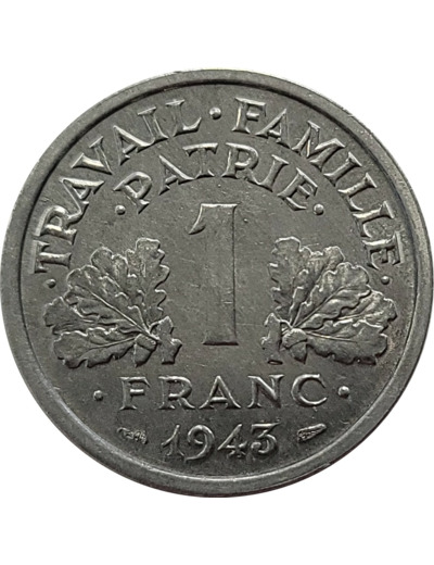 FRANCE 1 FRANC BAZOR 1943 (légère) SPL (G471) n1