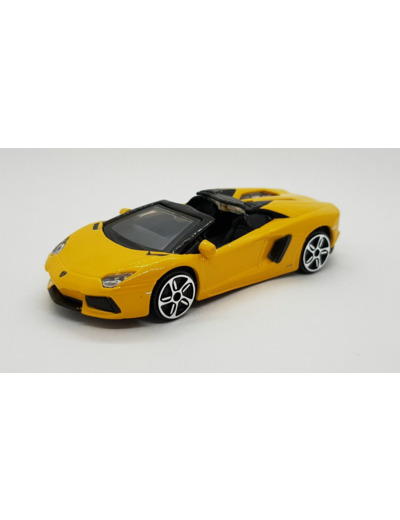 LAMBORGHINI AVENTADOR LP700-4 ROADSTER JAUNE BURAGO 1/43 BOITE