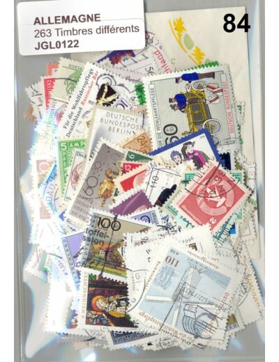 263 TIMBRES ALLEMAGNE DIFFERENTS OBLITERES *84