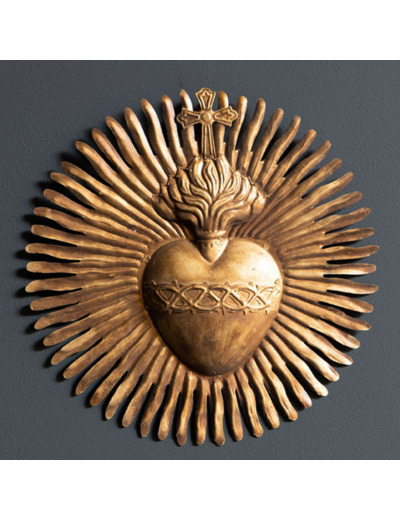 Ex-voto fer soleil doré 20cm