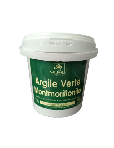Argile surfine verte Montmorillonite 1kg