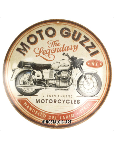 Nostalgic-Art 25111 - Plaque MOTO GUZZI The Legendary - 35 cm