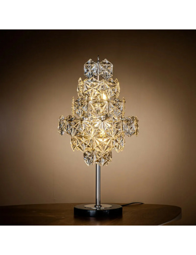 Lampe de table Delhi fer argent 85x46x46cm