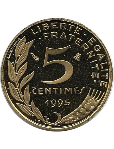 FRANCE 5 CENTIMES LAGRIFFOUL 1995 BE