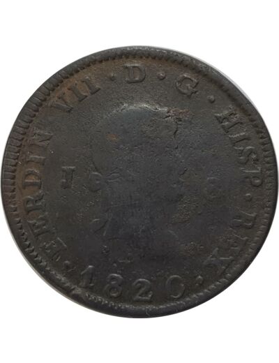 ESPAGNE 8 MARAVEDIS 1820 TB (W491) N2