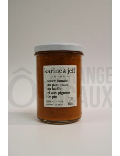 Sauce Tomate Parmesan Basilic Pignons de pin - Karine & Jeff – Bio