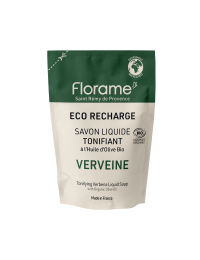 Eco recharge savon liquide flacon verre Verveine 470ml