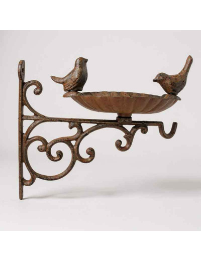 Mangeoire oiseaux fonte murale 29x15x25cm