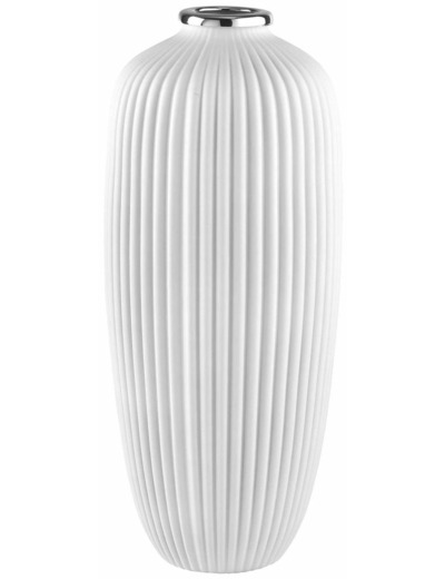 VASE EN VERRE COSTE L.20CM H.45CM