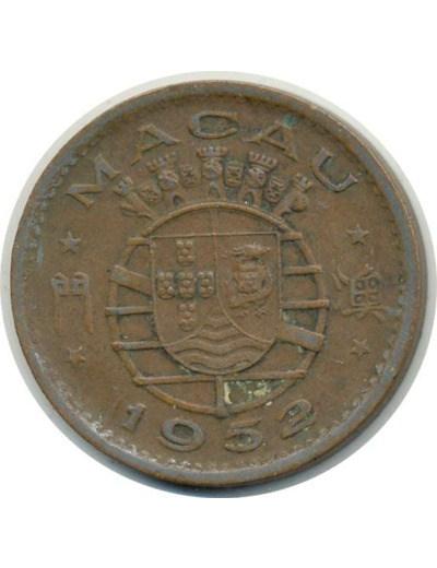 MACAU 10 AVOS 1952 TB+ (W2)