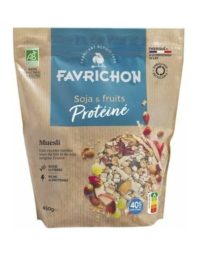 Muesli bien-être protein soja fruit 450g FAVRICHON VIGNON