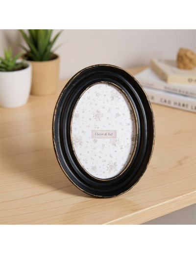 Cadre photo vitnage ovale résine 20x15x2cm