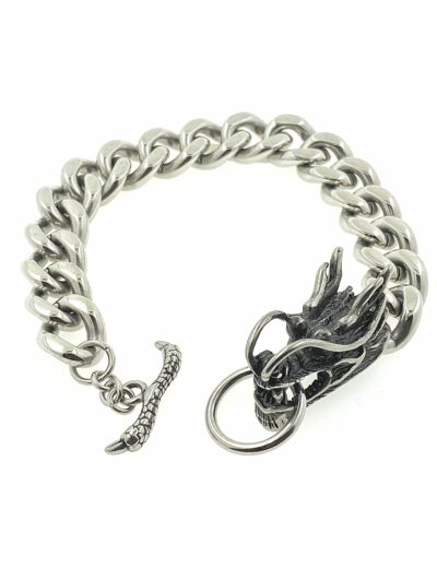 Bracelet dragon en acier inoxydable