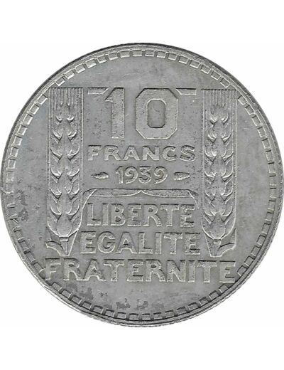 FRANCE 10 FRANCS TURIN 1939 TTB+