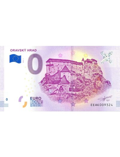 SLOVAQUIE 2018-1 ORAVSKY HRAD BILLET SOUVENIR 0 EURO TOURISTIQUE NEUF