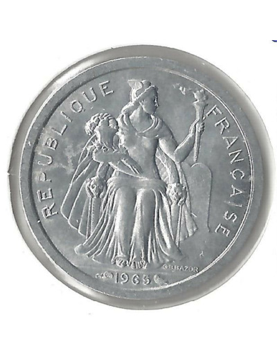 POLYNESIE FRANCAISE 1 FRANC 1965 SUP