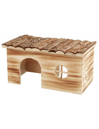 Maisonnette pour rongeurs en bois naturel - 2 tailles