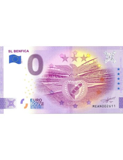 PORTUGAL 2020-7 SL BENFICA VERSION ANNIVERSAIRE BILLET SOUVENIR 0 EURO