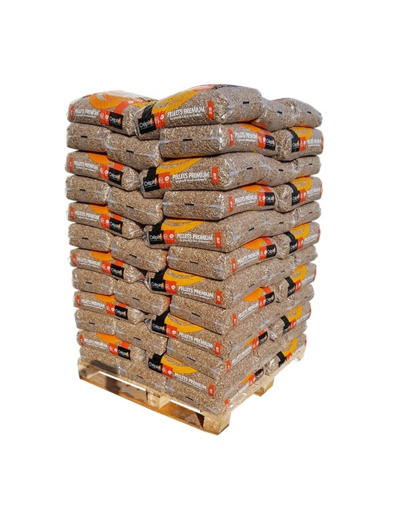 Palette de granulés de bois