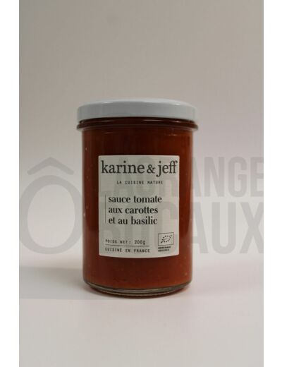 Sauce Tomate Carottes Basilic - Karine & Jeff – Bio