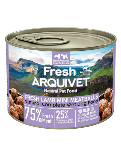 ARQUIVET Mini Boulettes d'agneau aux carottes et patate douce, pour Chiens - 200g