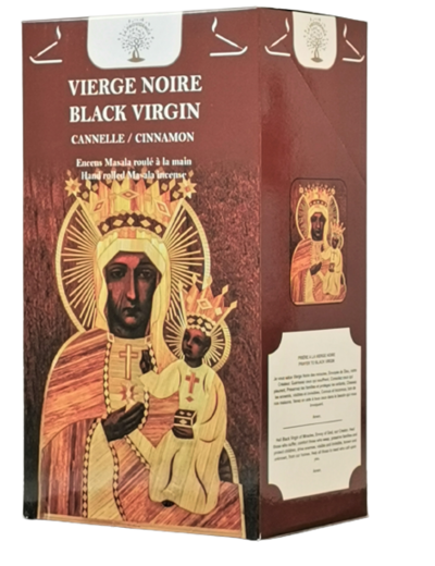 12 étuis de 12 bâtons d'Encens - VIERGE NOIRE - Cannelle