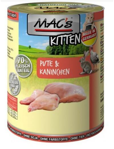 MAC'S pour chaton Dinde & lapin - 400g