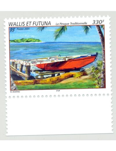 WALLIS ET FUTUNA N632 YT 632 LA PIROGUE TRADITIONNELLE NEUF ** LUXE