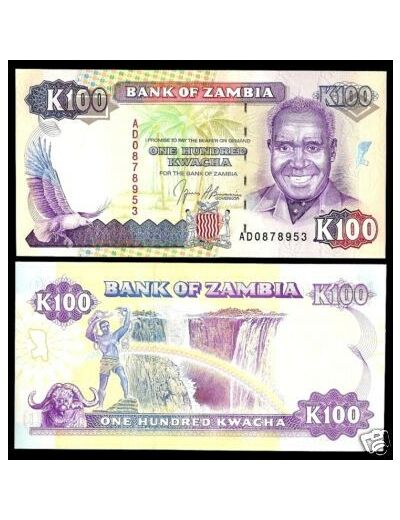 ZAMBIE 100 KWACHA 1991 NEUF
