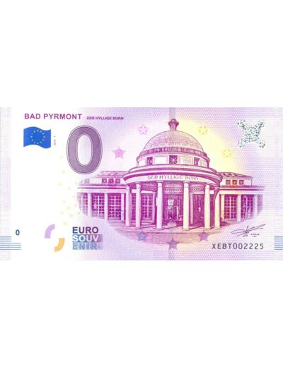 ALLEMAGNE 2018-1 BAD PYRMONT BILLET SOUVENIR 0 EURO TOURISTIQUE NEUF