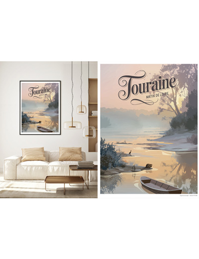 MATIN DE LOIRE - TOURAINE - SAINT GENOUPH POSTER