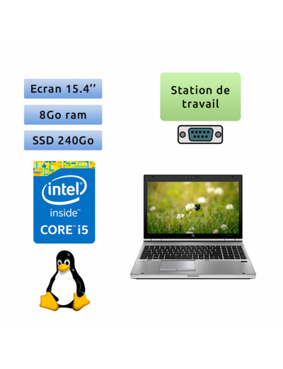 HP EliteBook 8560p - Linux - i5 8Go 240Go SSD - HD6470M - 15.4 - Webcam - Station de Travail Mobile PC Ordinateur